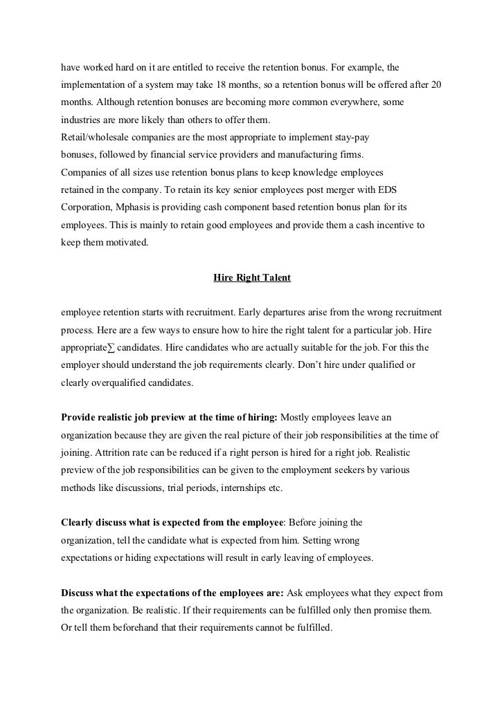 Dissertation on employee retention
